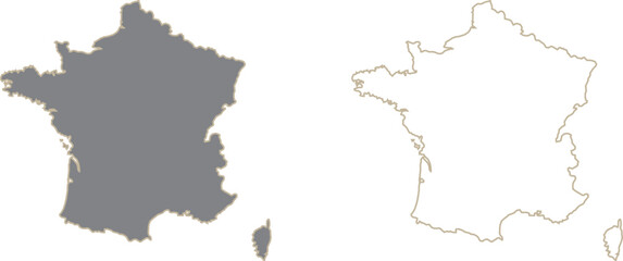 france map outline illustrations