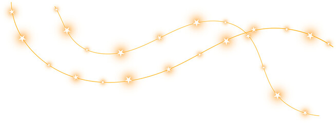 Glowing star string lights