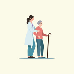 International Day of Older Persons vector illustration promoting respect, dignity, senior citizen rights, elderly care, global awareness, family support, and intergenerational unity
