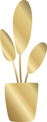 Golden Potted Plant 