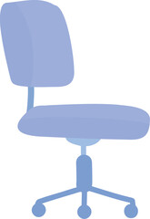 Illustration of a Blue Office Chair
