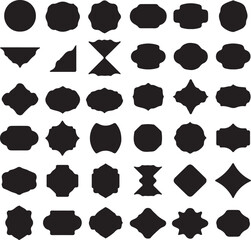 Decorative background frame shapes set design
