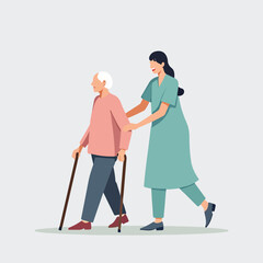Creative vector art for International Day of Older Persons awareness campaigns, senior citizen support, healthcare for elderly, active aging, retirement dignity, and social responsibility themes