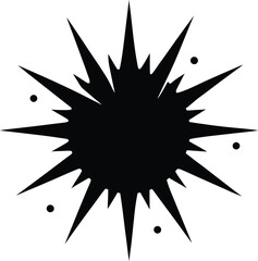 Cosmic explosion silhouette vector art illustration