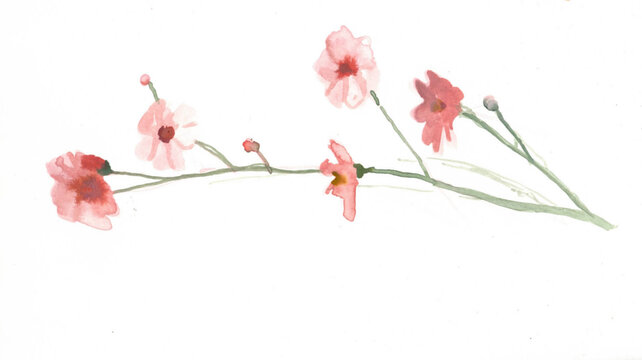 Watercolour Flower Minimal 