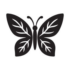 Black butterfly silhouettes, Outline butterflies romantic tattoo, tropical insects stencil, Elegant wild flying moth of various shapes, Set of butterflies, fireflies and butterflies icons isolated on 