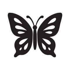 Black butterfly silhouettes, Outline butterflies romantic tattoo, tropical insects stencil, Elegant wild flying moth of various shapes, Set of butterflies, fireflies and butterflies icons isolated on 