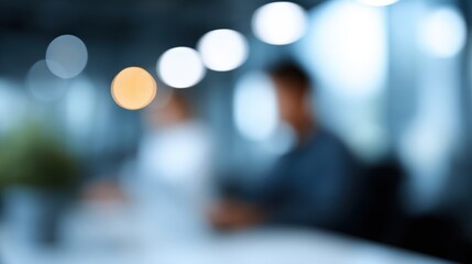 Fototapeta premium A creative office background with a blurred, energetic feel, perfect for a presentation slide.