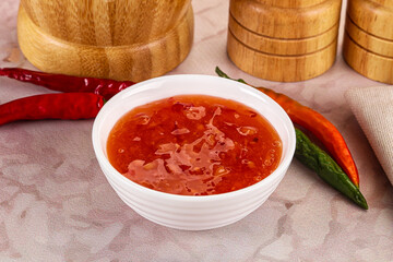 Sweet and sour chili sauce with pineapple