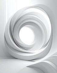 Abstract White Spiral Design.