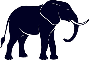 Isolated elephant silhouette icon vector, perfect for editorial, infographic, or digital use.