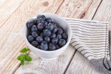 Raw ripe sweet and juicy blueberry