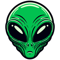 green alien carnival mask