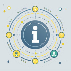 Fototapeta premium Informational graphic vector design showcasing data organization and connectivity visualization