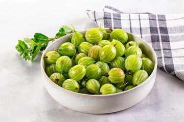Ripe sweet juicy green gooseberry