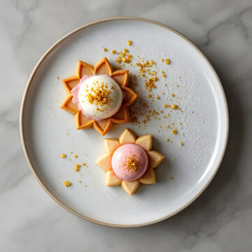 A dessert platter featuring a roso golla