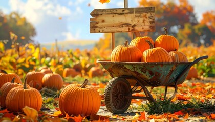 Autumn Pumpkin Patch Harvest.