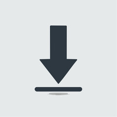 Simple and clean download icon illustration for digital media design and website elements