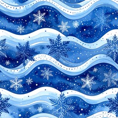 Winter Snowflake Pattern Design.