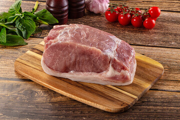 Raw pork meat fillet piece