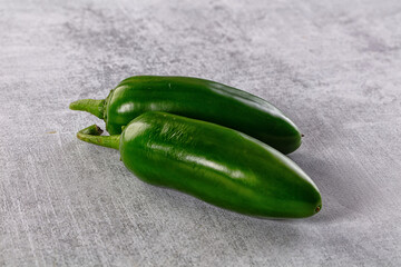 Raw ripe green jalapeno pepper