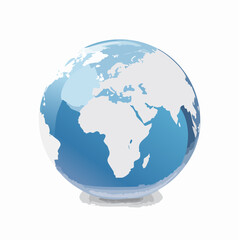 The world in focus a bright and shiny globe presenting continents for global business ventures and