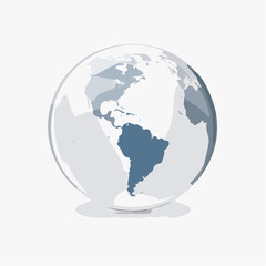 Fototapeta premium World Globe Illustration with Americas Focus for Educational and Geographical Visuals