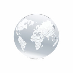 Sleek World Globe Illustration: Depicting a Modern and Minimalist Global Viewpoint