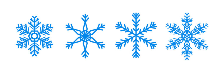 snowflakes set - vector icon