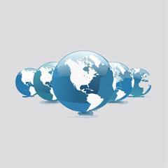 Global Connection: A visual representation of interconnected world wide network and communication