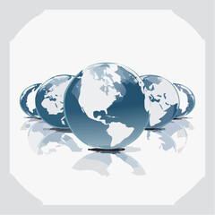 Global network connection with international collaboration concept represented visually