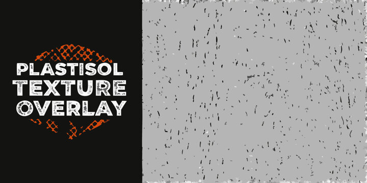 Distressed plastisol texture overlay graphic design element with abstract pattern