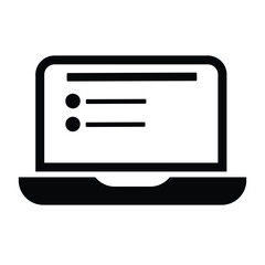 Online checklist icon on a separate notebook on a white background
For website illustration