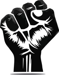 Powerful Clenched Fist Icon—Emblem of Unity, Courage, and Protest