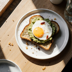 Avocado Toast with Fried Egg