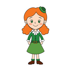 Bright-eyed Irish girl with flowing hair, rosy cheeks, and a warm smile, radiating charm, tradition, and spirited personality rooted in Celtic heritage and pride.
