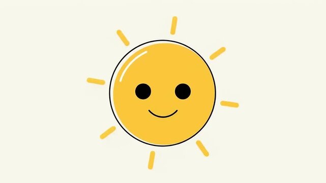 Cheerful Sun Character Animation for Educational Content and Summer Themes.