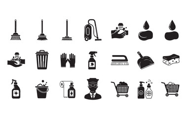 Vector set of gardening tools icons illustration for web design