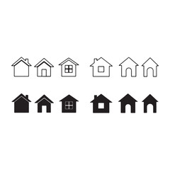 house icons set