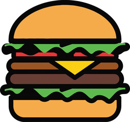 Vector hamburger illustration