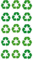 Obraz premium Recycling Symbols Pattern for Environmental Awareness.