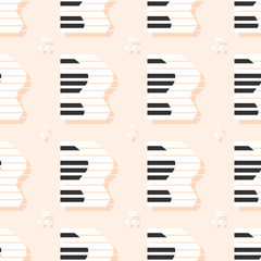 Seamless Pattern Abstract Elements Concert, Performance, Music Piano Keys Notes Vector Design Style Background Illustration Texture For Prints Textiles, Clothing, Gift Wrap, Wallpaper, Pastel