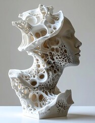 Abstract Sculptural Female Bust.