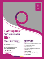 Spa Day Massage Service Promotional Flyer