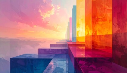 Colorful Abstract Architecture.