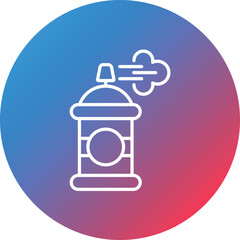 Aerosol Line Gradient Circle Background Icon