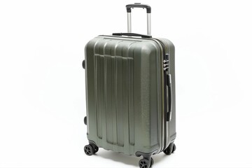 Rolling Luggage Ready for Adventure Green Suitcase Travel Tourism Vacation on transparent background