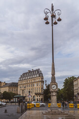 old clock lantern in bordeaux