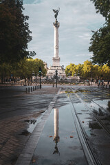 reflection of monument and sky