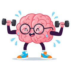 Brain Exercising with Dumbbells - Mental Fitness and Health.
